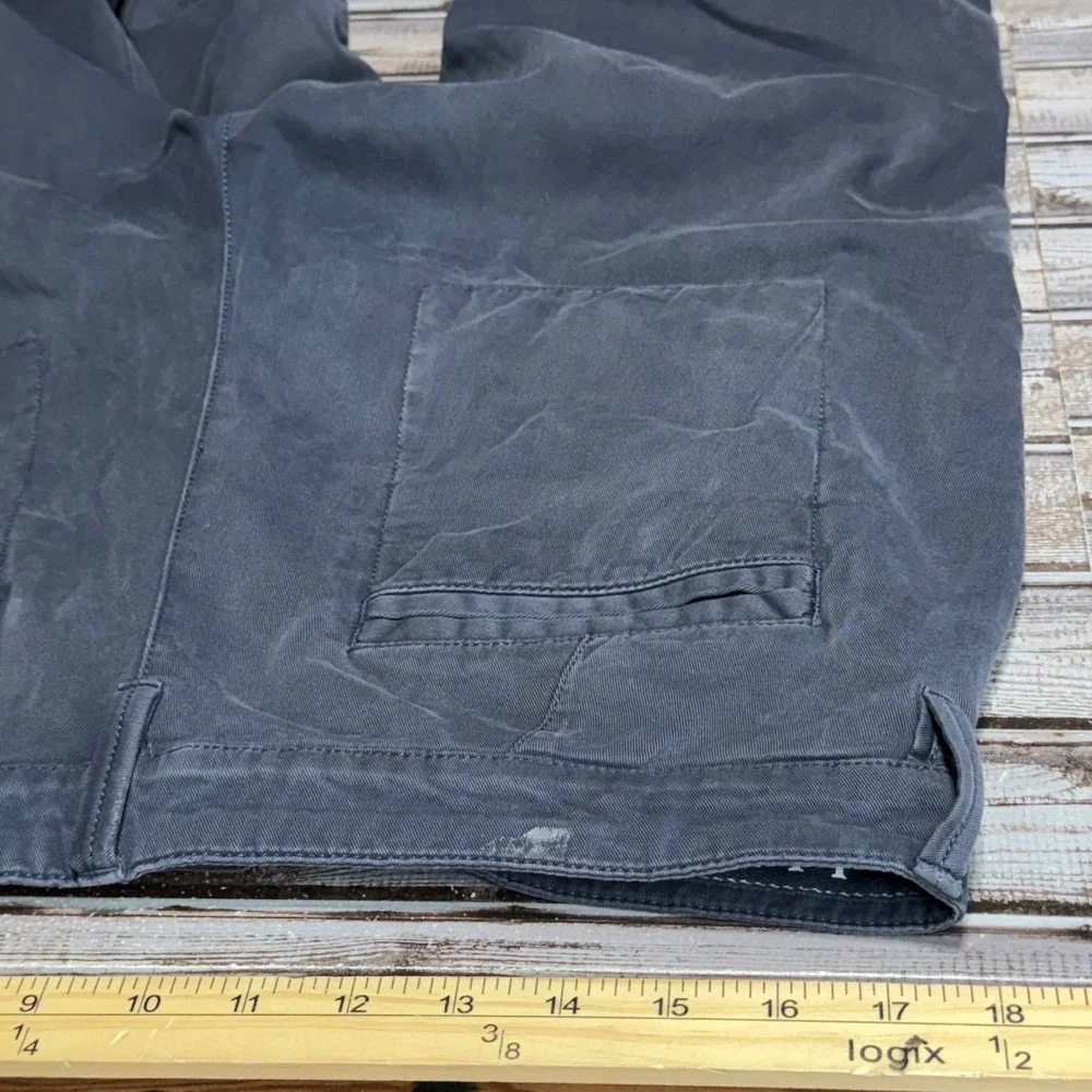 L.L.Bean Chino Pants Mens 35x27 Actual Gray Standard Fit Stretch